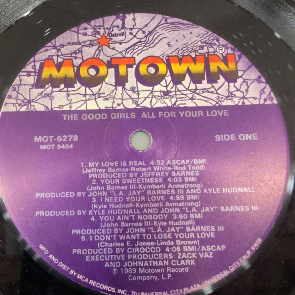 The Good Girls All For Your Love Vinyl LP Motown 1989 MOT-6278 New Jack Swing - Picture 6 of 8